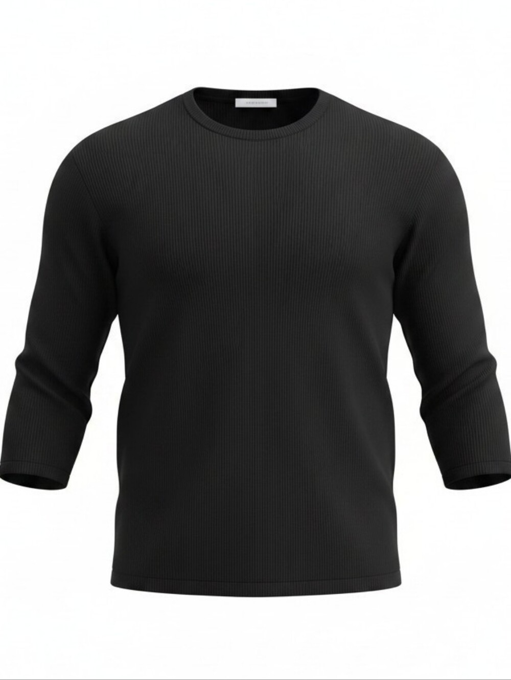 ZARA | Boxy‎ Black Ribbed Crew Neck Minimalist Sweater Capsule Wardrobe | L